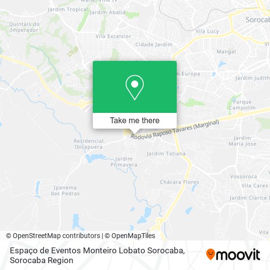 Espaço de Eventos Monteiro Lobato Sorocaba map