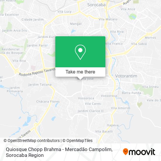 Quiosque Chopp Brahma - Mercadão Campolim map