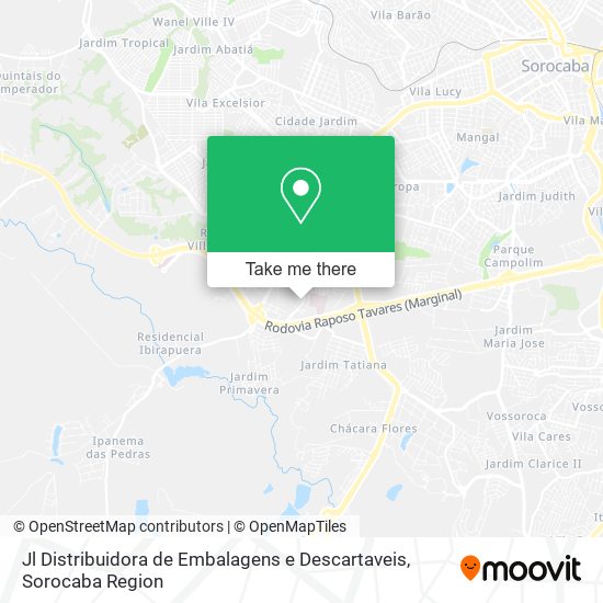 Jl Distribuidora de Embalagens e Descartaveis map