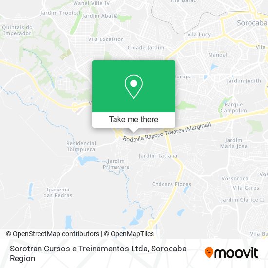 Sorotran Cursos e Treinamentos Ltda map