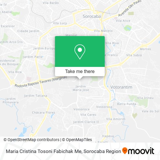 Maria Cristina Tosoni Fabichak Me map