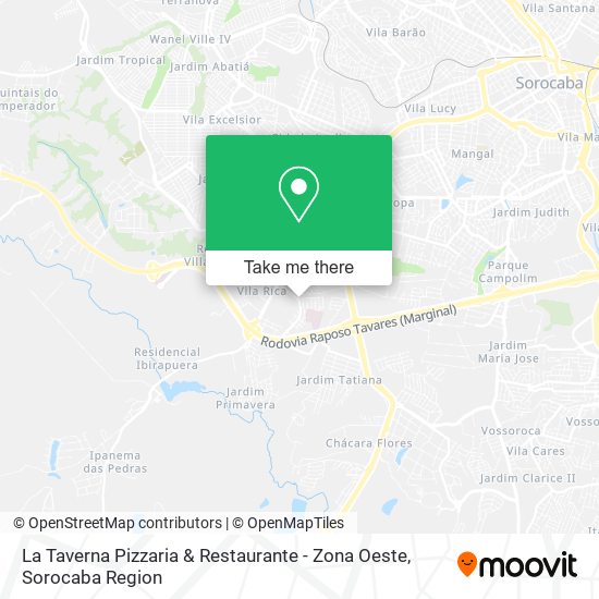 La Taverna Pizzaria & Restaurante - Zona Oeste map
