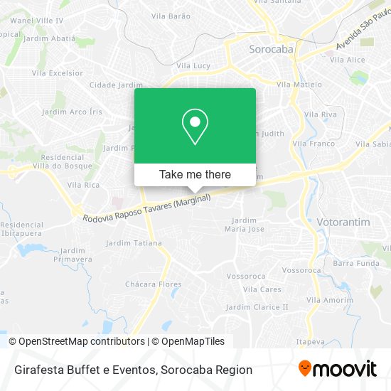 Mapa Girafesta Buffet e Eventos