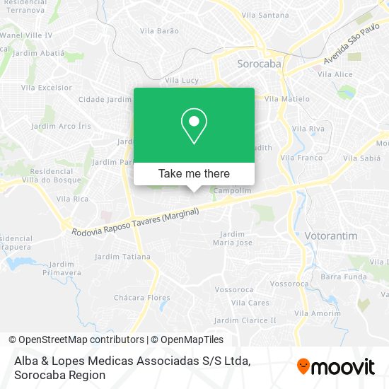 Mapa Alba & Lopes Medicas Associadas S / S Ltda