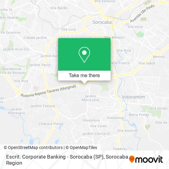 Escrit. Corporate Banking - Sorocaba (SP) map