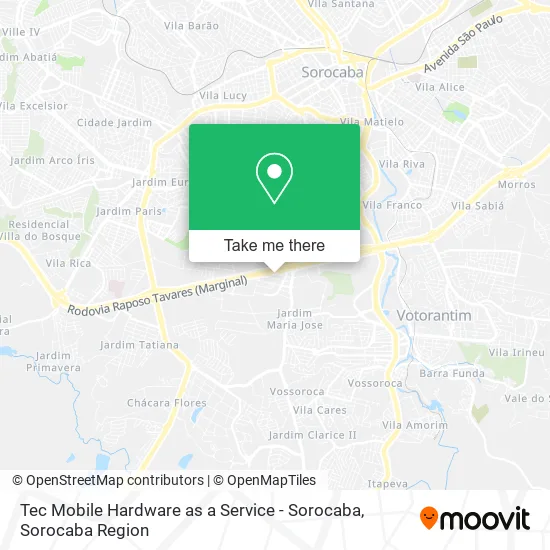Tec Mobile Hardware as a Service - Sorocaba map