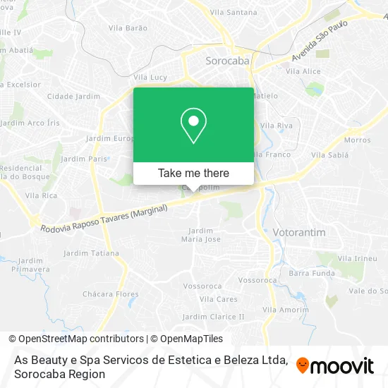 As Beauty e Spa Servicos de Estetica e Beleza Ltda map