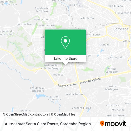 Mapa Autocenter Santa Clara Pneus