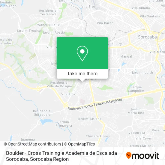 Boulder - Cross Training e Academia de Escalada Sorocaba map