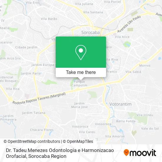 Dr. Tadeu Menezes Odontologia e Harmonizacao Orofacial map