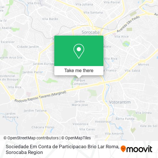 Sociedade Em Conta de Participacao Brio Lar Roma map