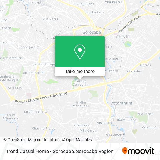 Trend Casual Home - Sorocaba map