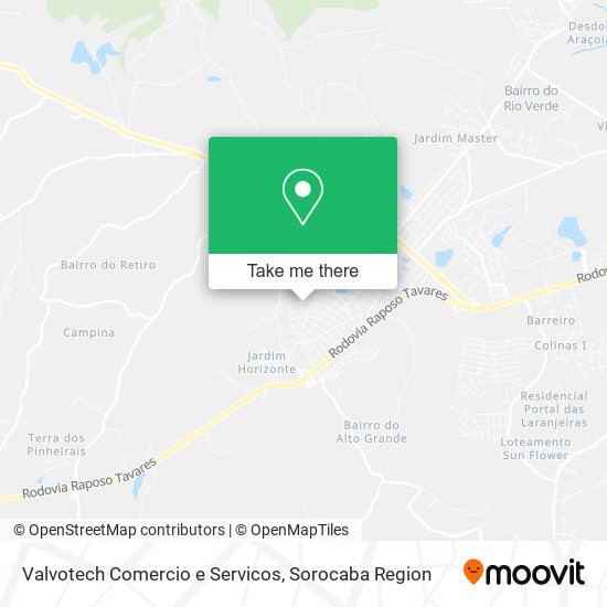 Mapa Valvotech Comercio e Servicos