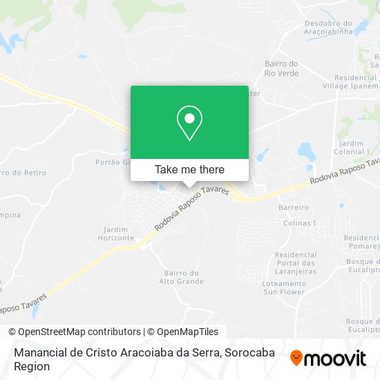 Mapa Manancial de Cristo Aracoiaba da Serra