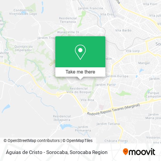 Mapa Águias de Cristo - Sorocaba