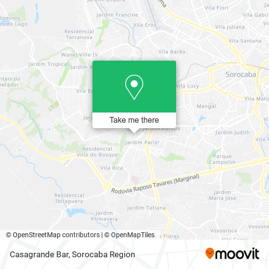 Casagrande Bar map