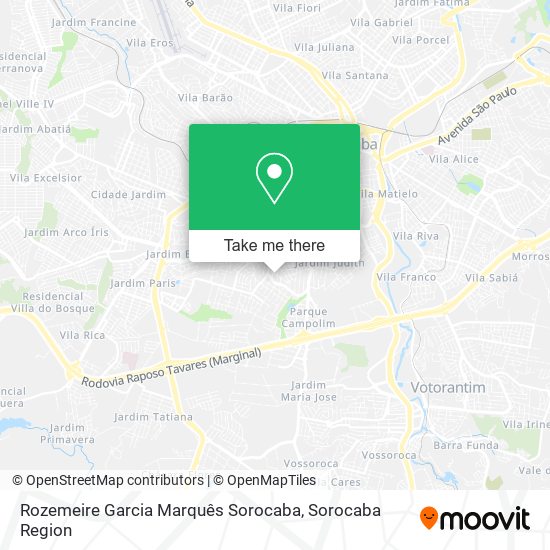 Mapa Rozemeire Garcia Marquês Sorocaba