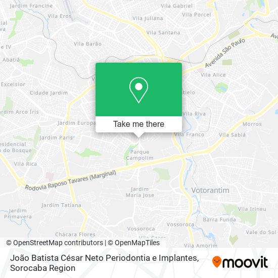 Mapa João Batista César Neto Periodontia e Implantes