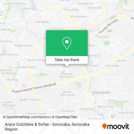 Anjos Colchões & Sofás - Sorocaba map