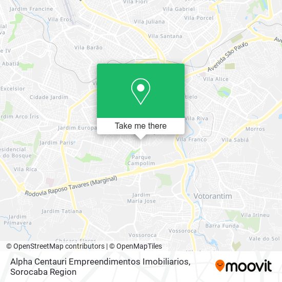 Mapa Alpha Centauri Empreendimentos Imobiliarios