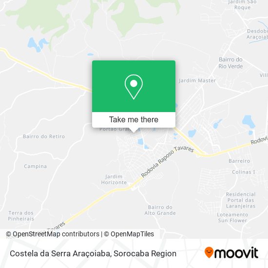 Costela da Serra Araçoiaba map