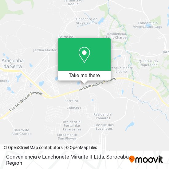 Mapa Conveniencia e Lanchonete Mirante II Ltda
