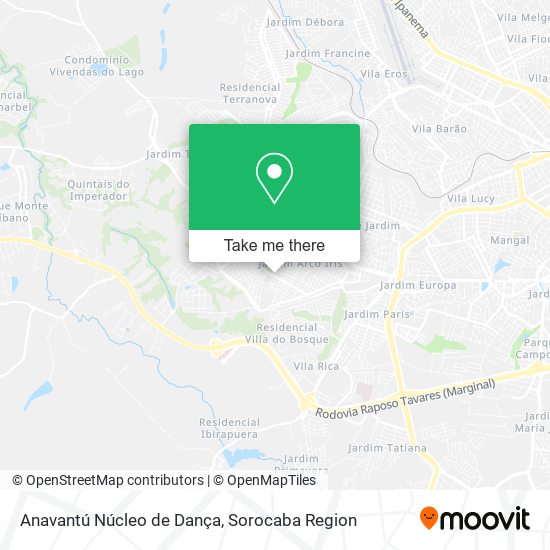 Anavantú Núcleo de Dança map