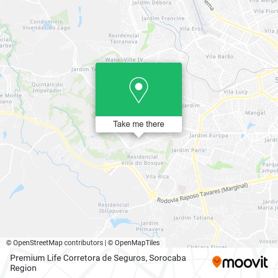 Premium Life Corretora de Seguros map