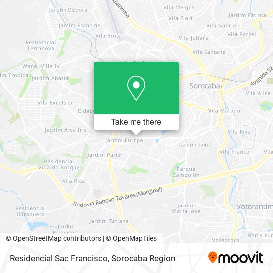 Mapa Residencial Sao Francisco