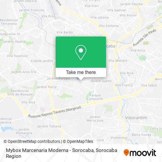 Mybox Marcenaria Moderna - Sorocaba map
