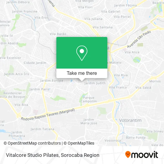 Vitalcore Studio Pilates map