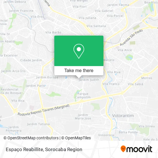 Espaço Reabillite map