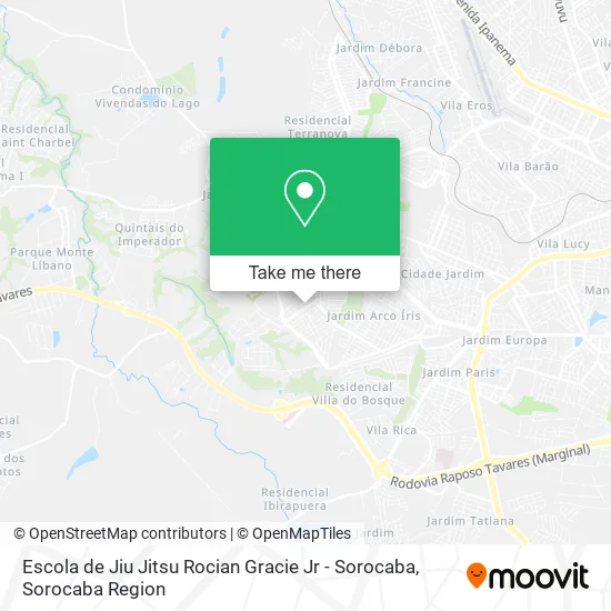 Escola de Jiu Jitsu Rocian Gracie Jr - Sorocaba map