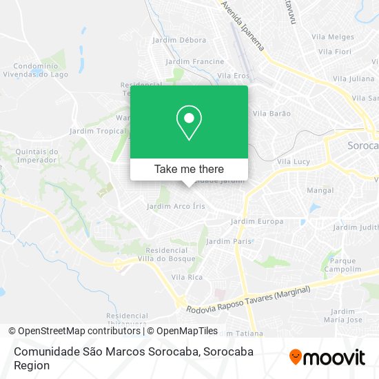 Mapa Comunidade São Marcos Sorocaba