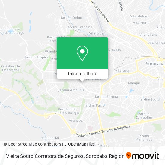 Mapa Vieira Souto Corretora de Seguros