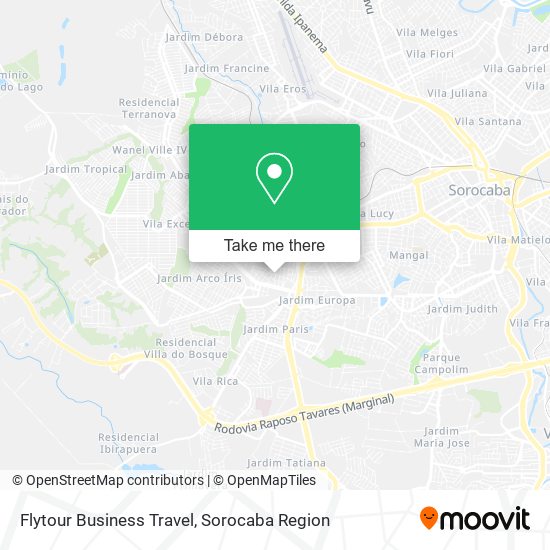 Mapa Flytour Business Travel