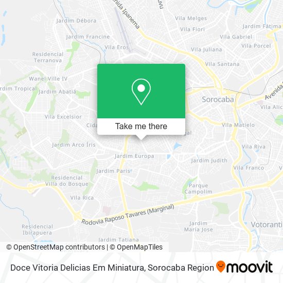 Doce Vitoria Delicias Em Miniatura map