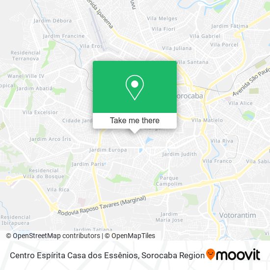 Mapa Centro Espírita Casa dos Essênios