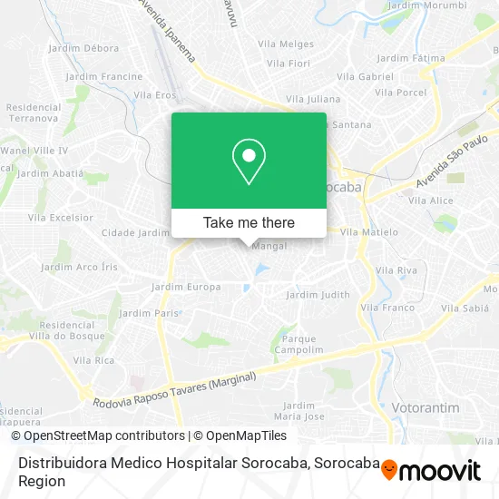 Distribuidora Medico Hospitalar Sorocaba map