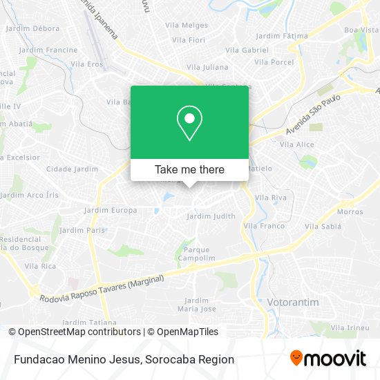 Fundacao Menino Jesus map