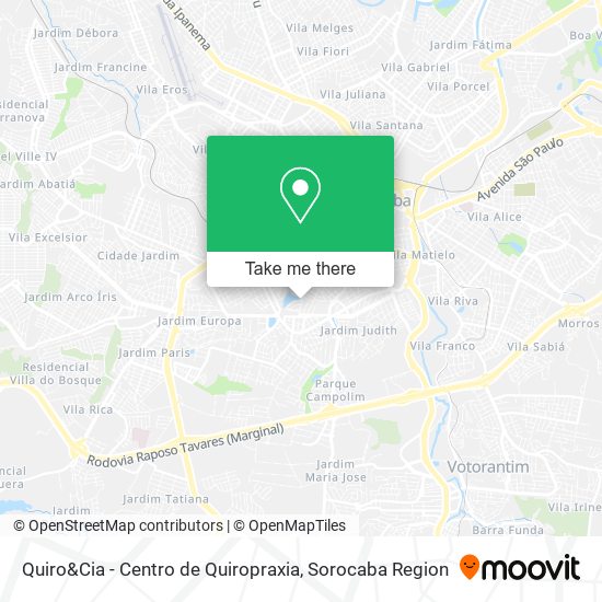 Mapa Quiro&Cia - Centro de Quiropraxia