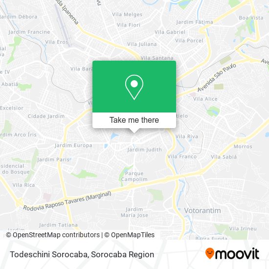 Todeschini Sorocaba map