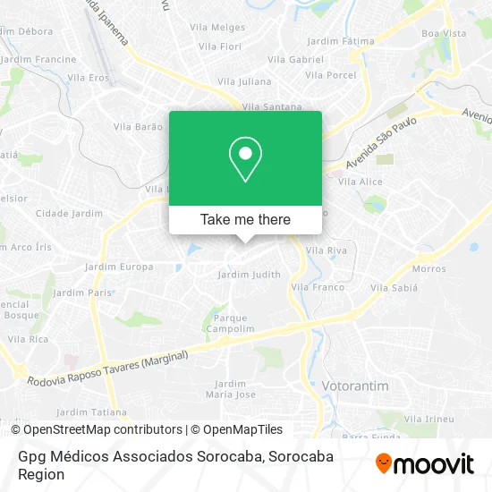Gpg Médicos Associados Sorocaba map