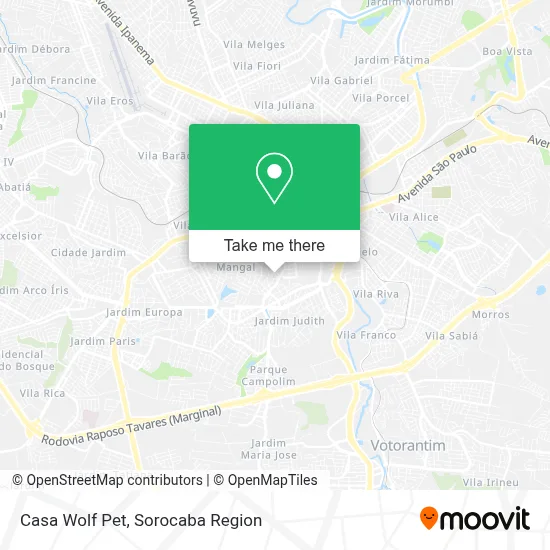 Casa Wolf Pet map