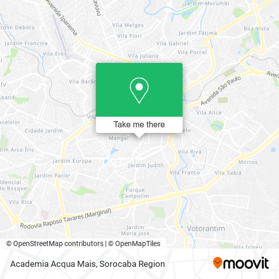 Academia Acqua Mais map