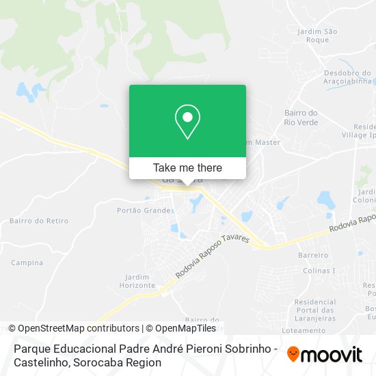 Mapa Parque Educacional Padre André Pieroni Sobrinho - Castelinho