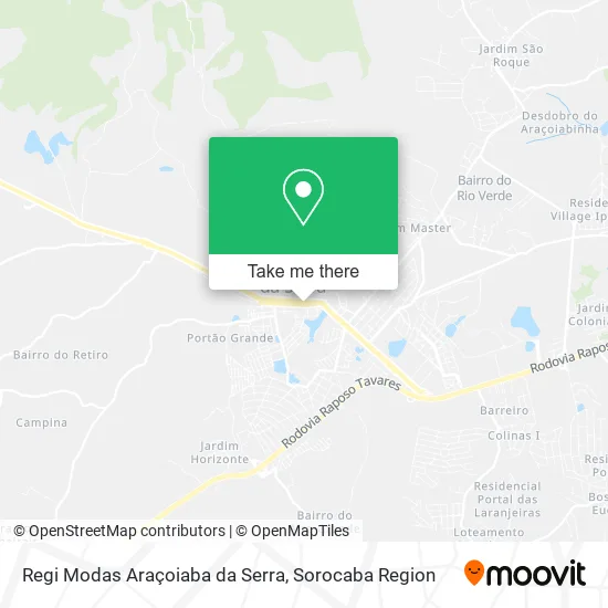 Regi Modas Araçoiaba da Serra map
