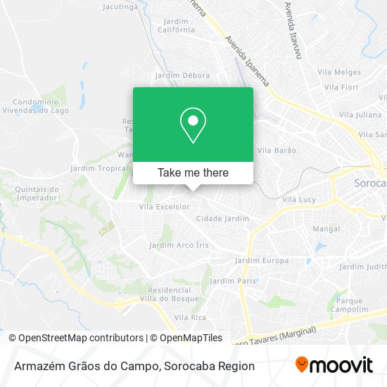 Armazém Grãos do Campo map