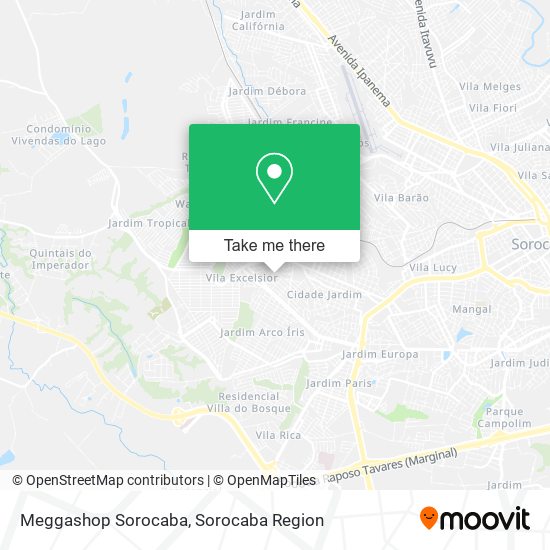 Meggashop Sorocaba map