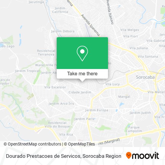 Dourado Prestacoes de Servicos map